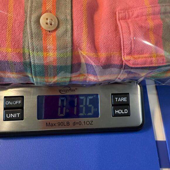 Vineyard Vines Plaid Flannel Shirt Pink Green Collegiate Fit L - Picture 8 of 8